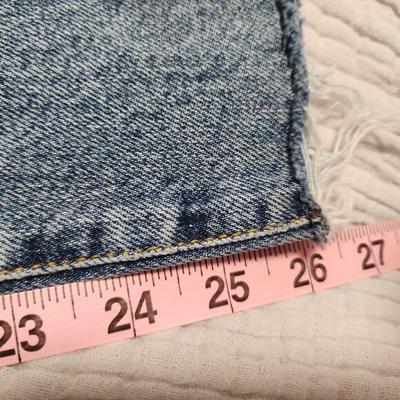 We The Free | High Waisted Button Fly Raw Hem Skinny Jeans Sz 28 - Picture 9 of 16